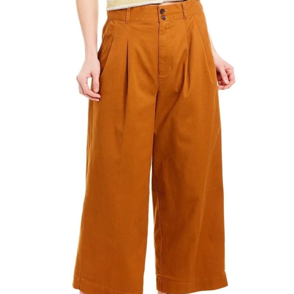 Madewell Wide Leg Pants in Rust